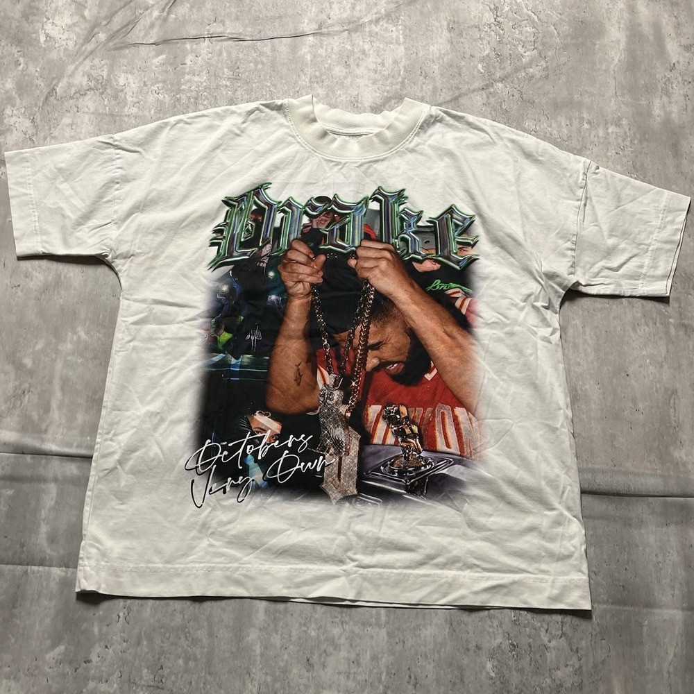 Crazy Tee Drake Stanley Stella Y2K Streetwear Trophy Size Medium Mens White